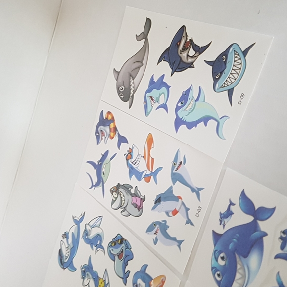 Tatoos 10 Pages of Sharks Temporary Tattos - Picture 7 of 8